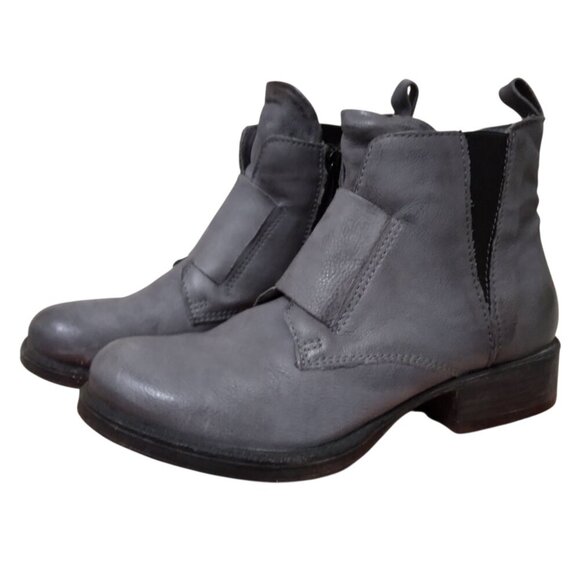 MIZ MOOZ | Gray Ankle Boots "Nicholas" Soft Leather Side Zip | Size EU38 - Picture 1 of 9